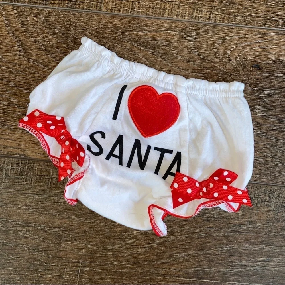 Boutique Santa Diaper Cover 0-6 Months